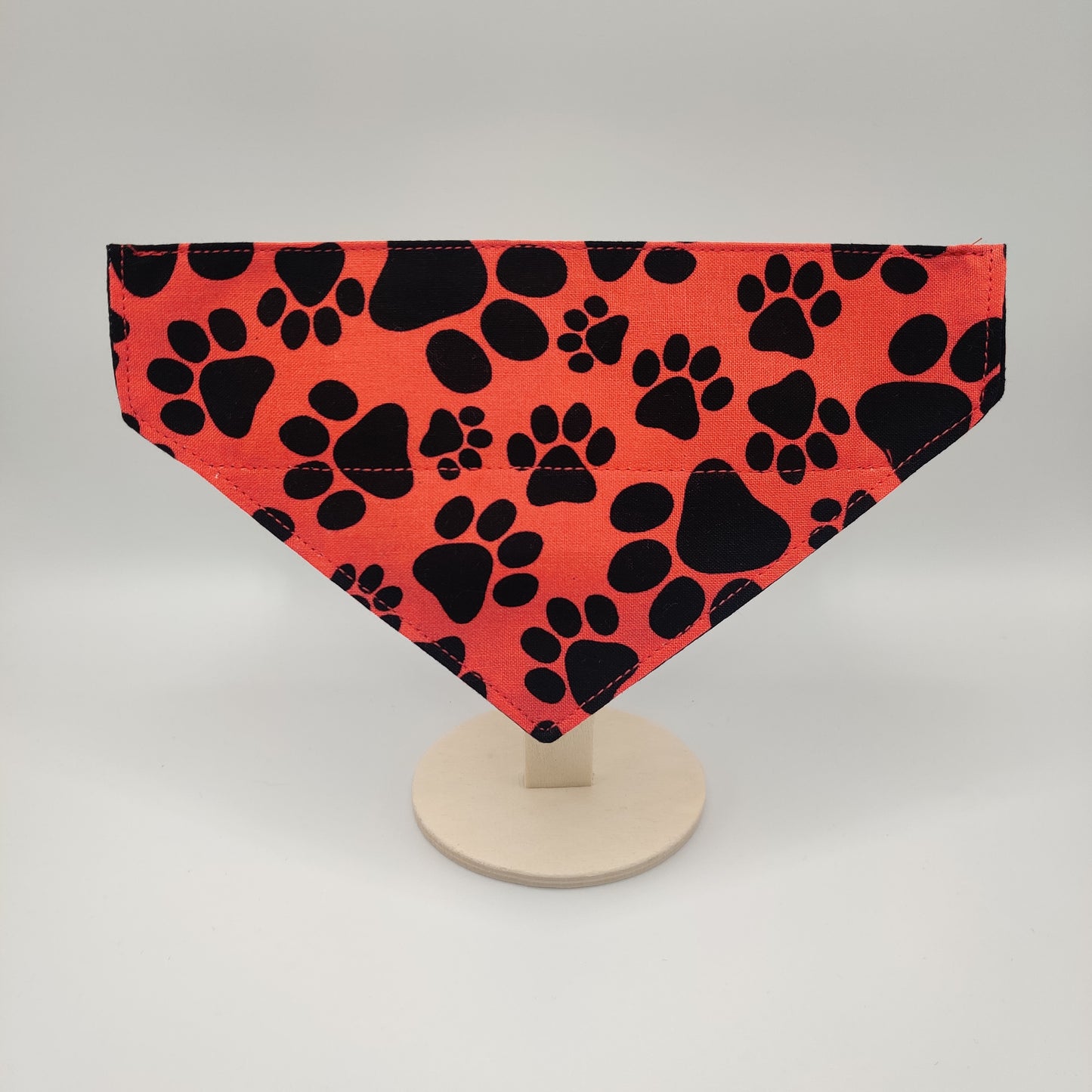 Black Paws on Red Pet Bandana