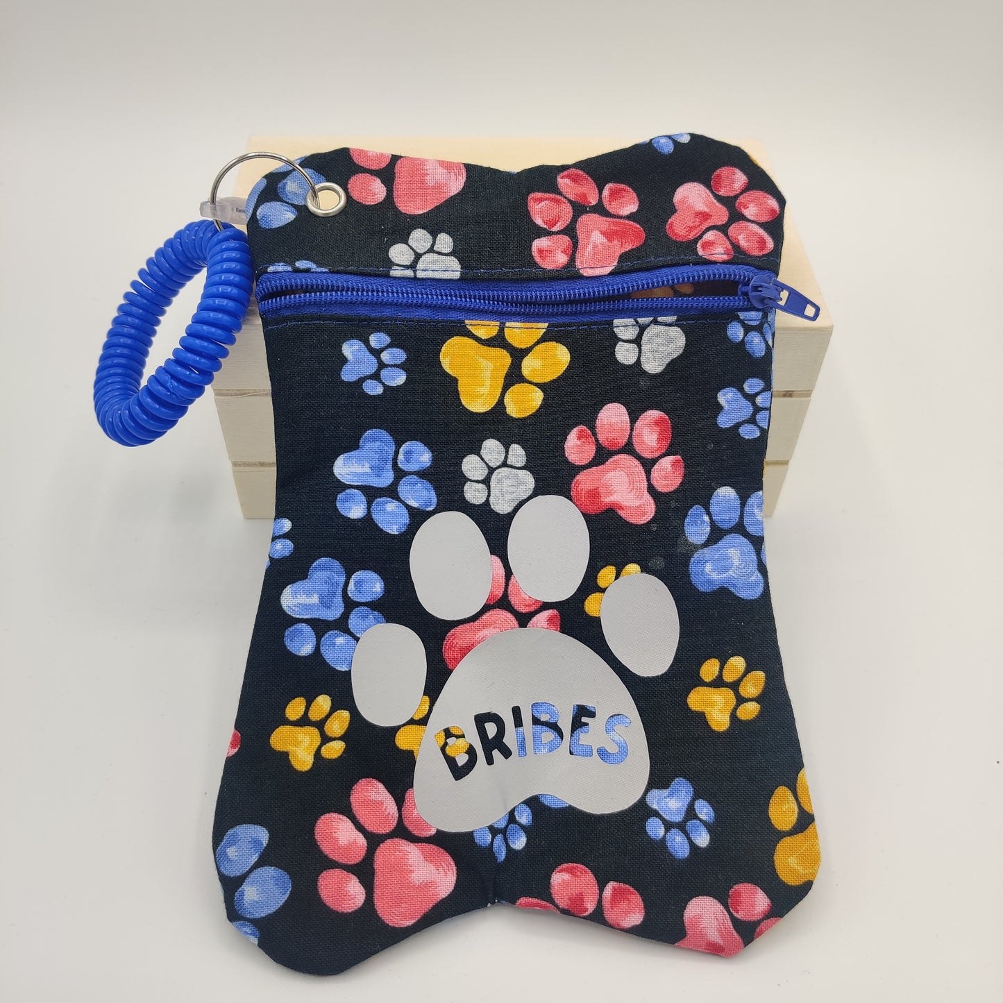 Bribe Bag - Blue and Yellow Paws
