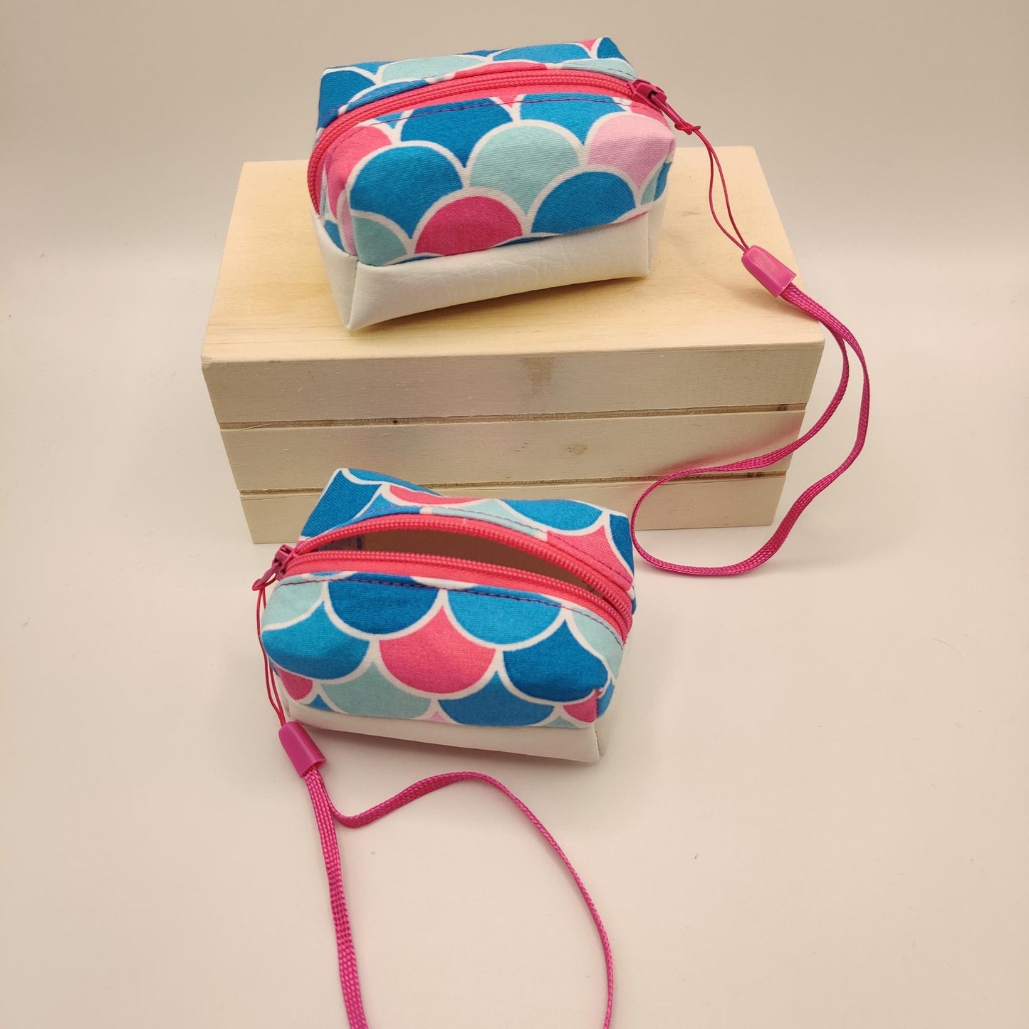 Mini Zippered Boxy Pouch - Mermaid