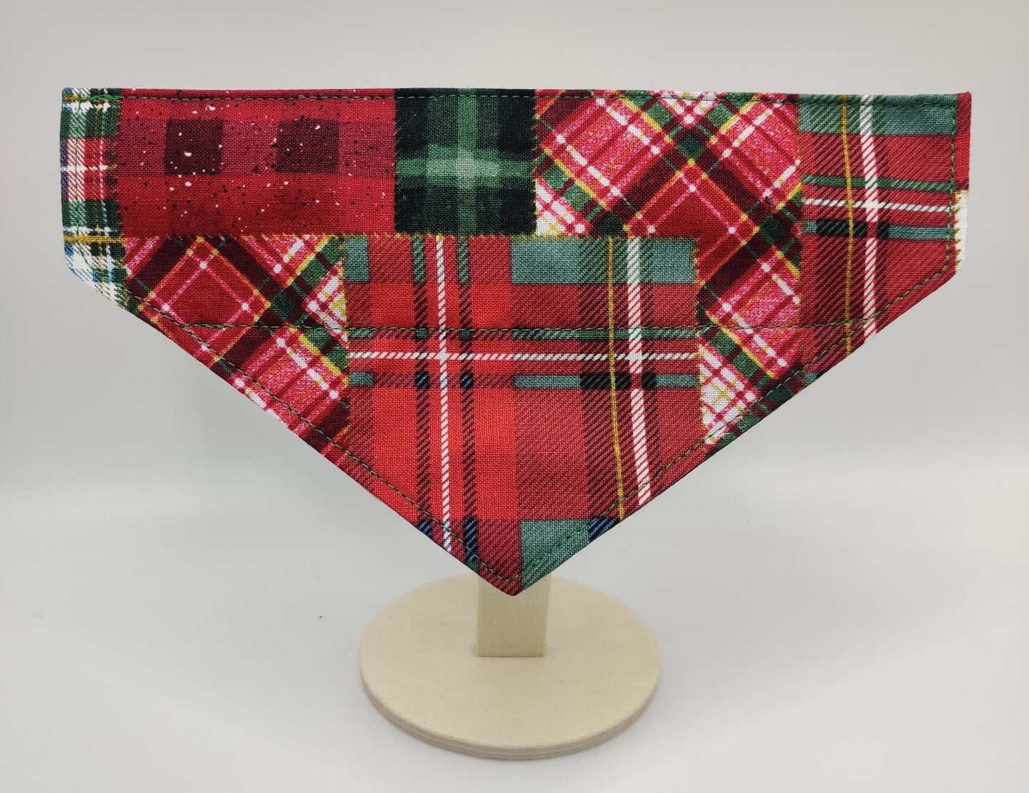 Red and Green Plaid Pet Bandana