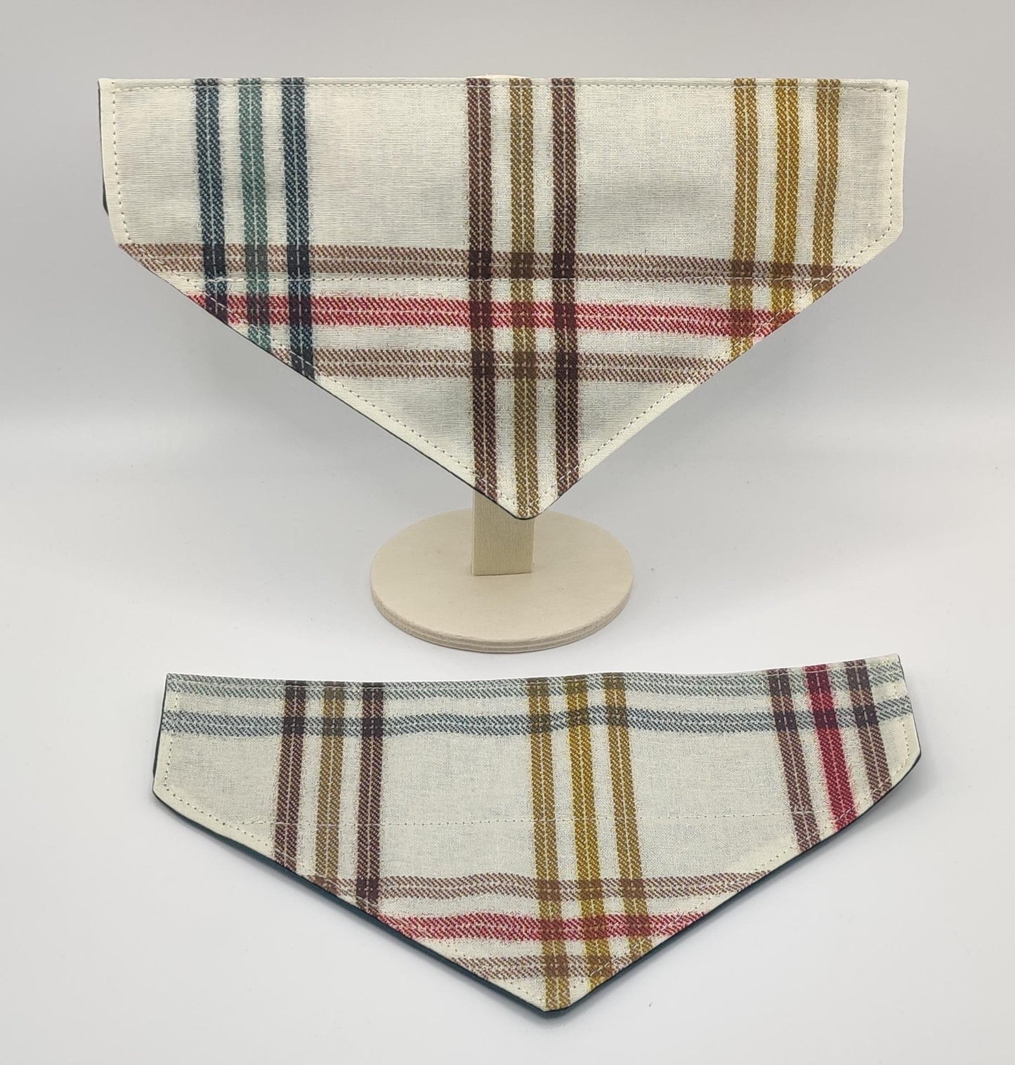 Multi Colored Plaid Pet Bandana