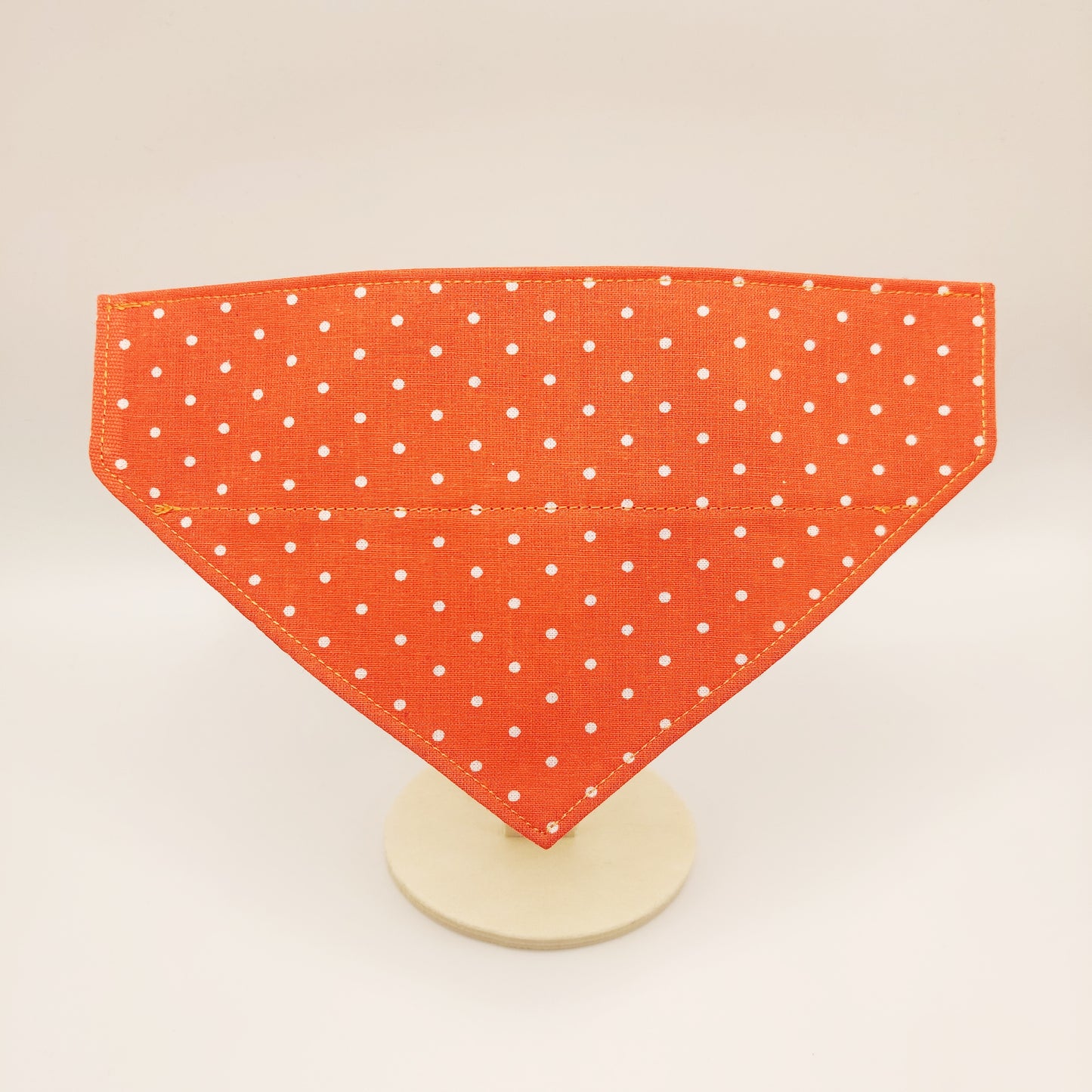 Orange with White Dots Pet Bandana