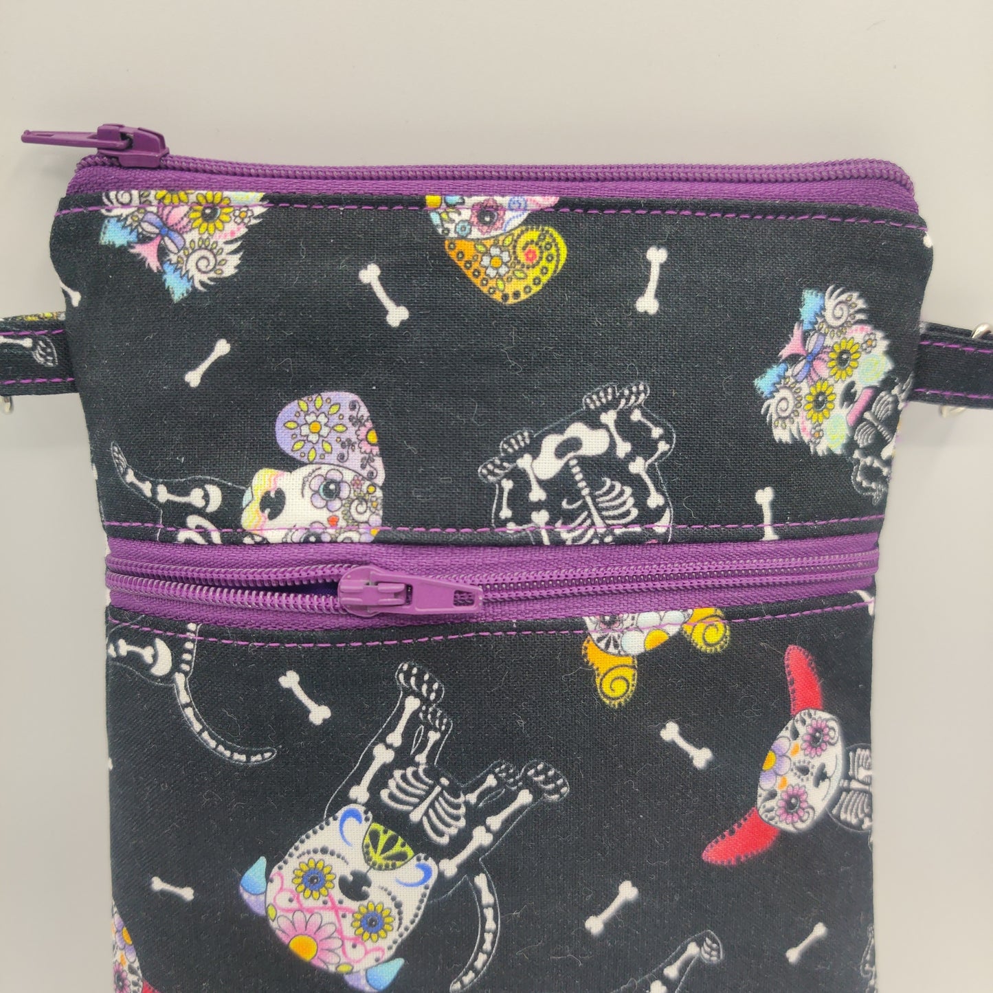 Crossbody Dog Walk Bag - Skeleton Dogs