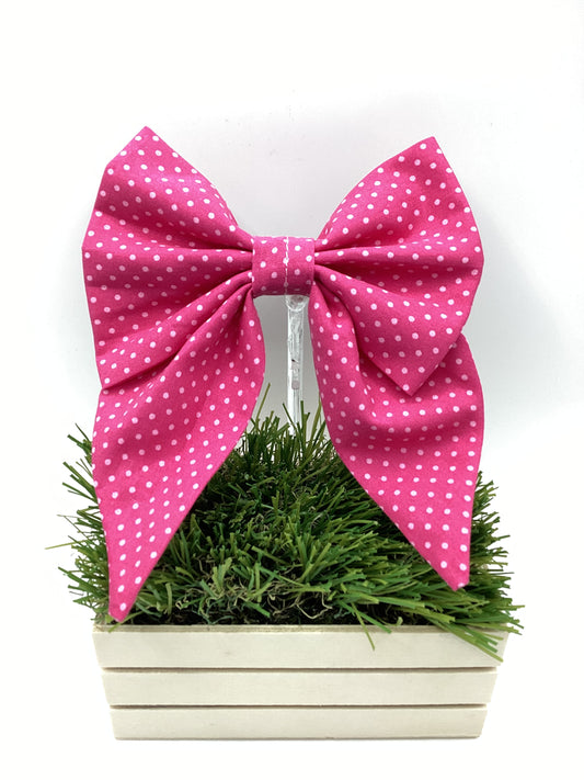 Pink with White Dots Sailor Collar Bow Tie