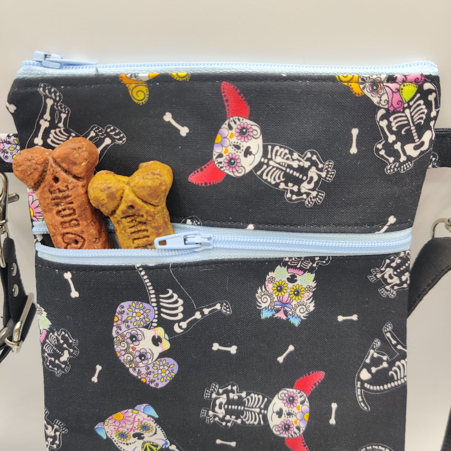 Crossbody Dog Walk Bag - Skeleton Dogs