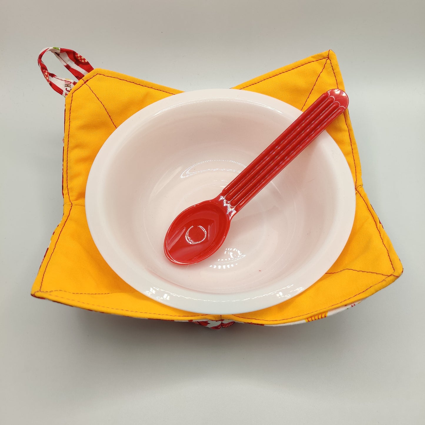 Microwaveable Bowl Cozy  -  Ketchup and Mustard