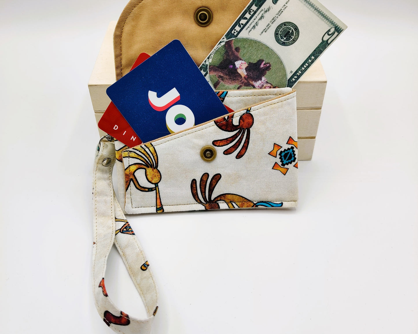 Snap Wallet with Wristlet - Kokopelli