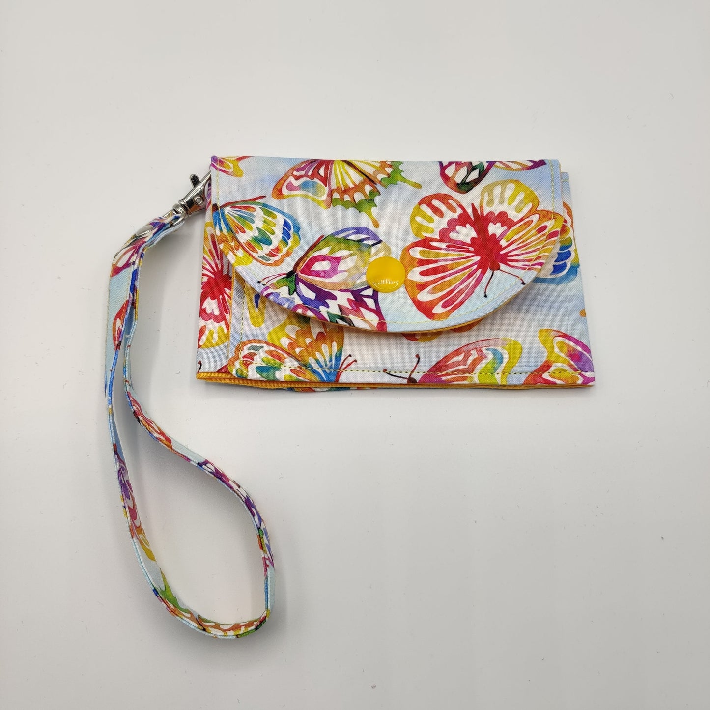 Snap Wallet with Wristlet - Butterflies