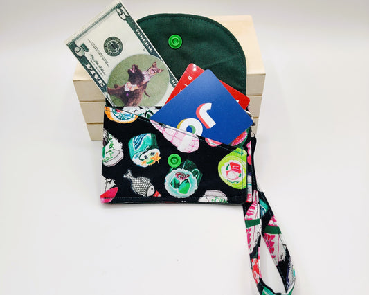 Snap Wallet with Wristlet - Sushi