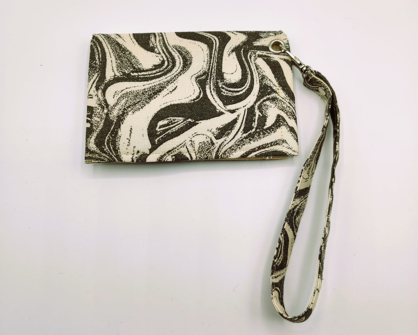 Snap Wallet with Wristlet - Grey Swirl