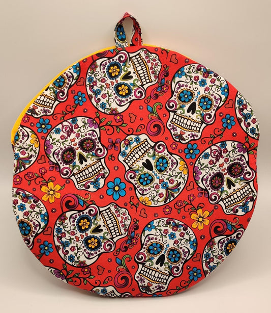 Microwaveable Tortilla Warmer - Sugar Skulls