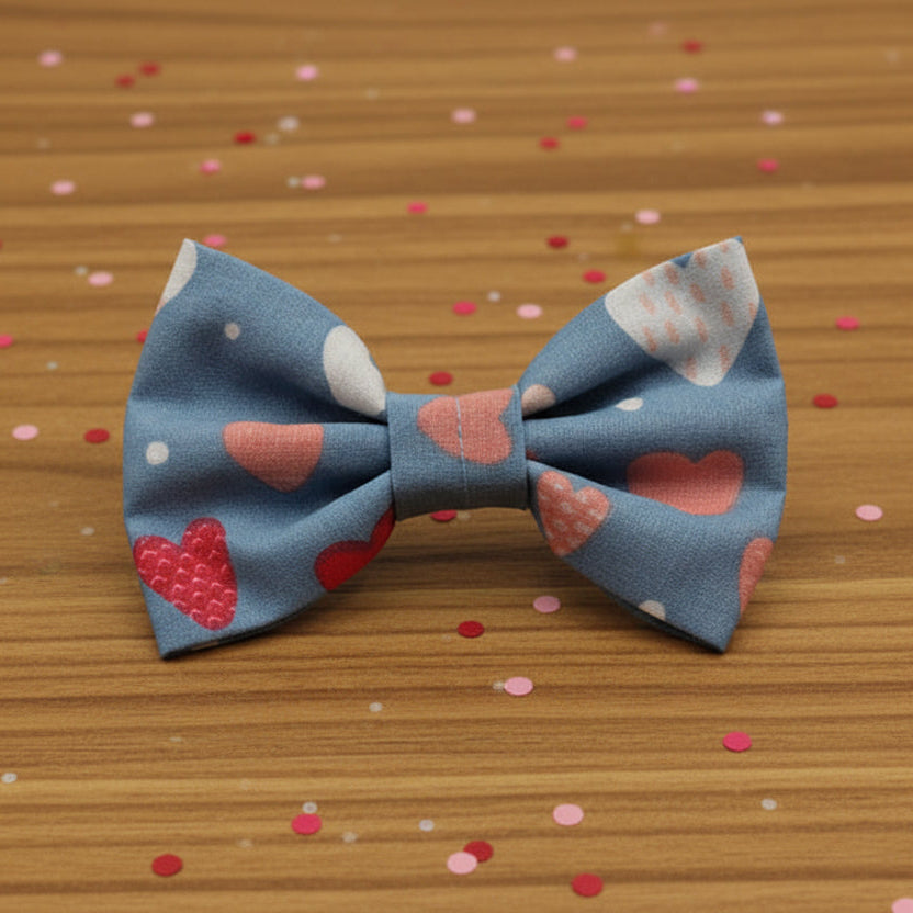 Collar Bow - Multi Hearts