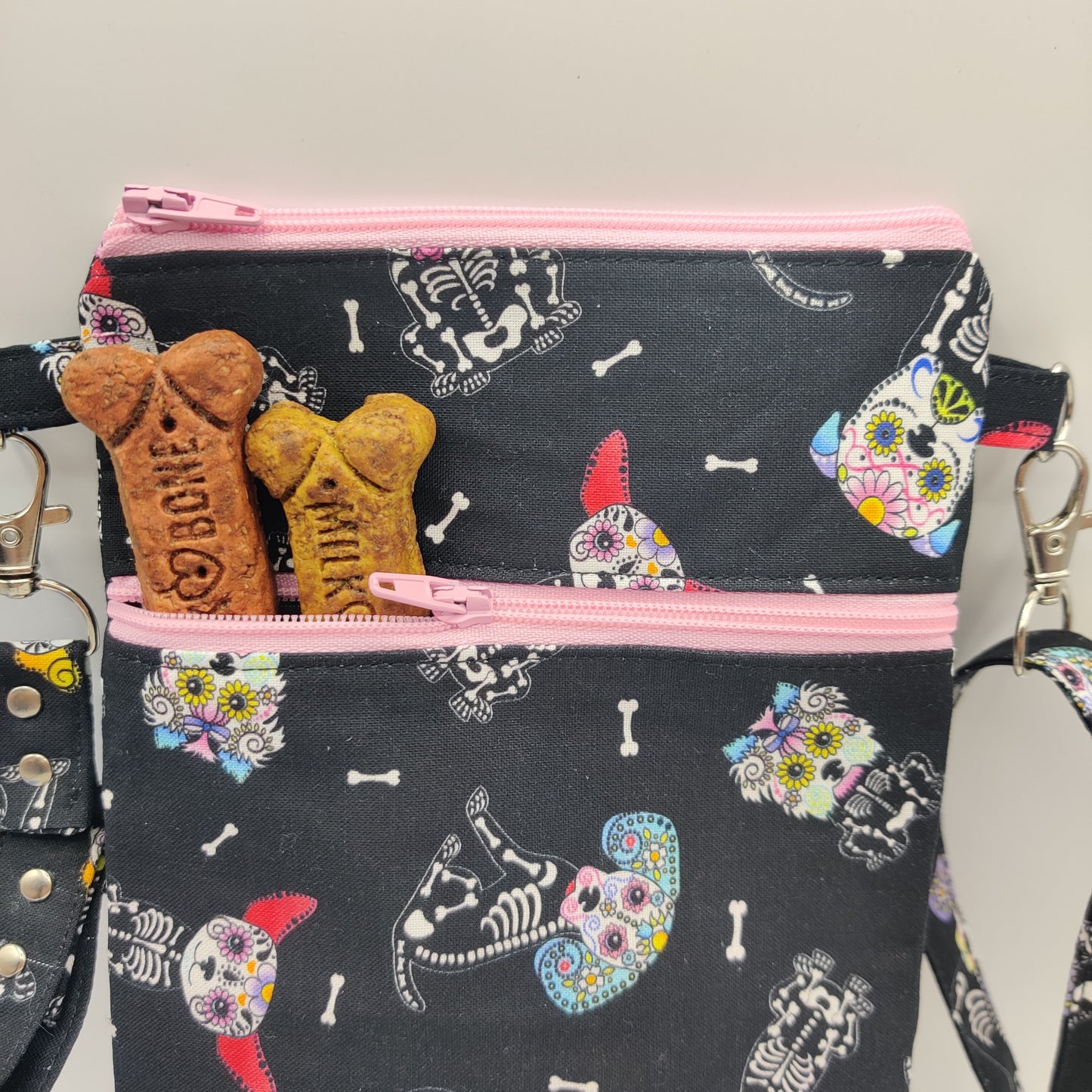 Crossbody Dog Walk Bag - Skeleton Dogs