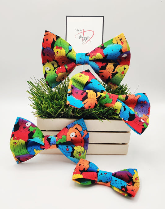 Colorful Friends Collar Bow
