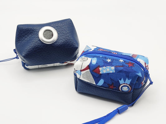 Patriotic Blue Dog Waste Bag Dispenser