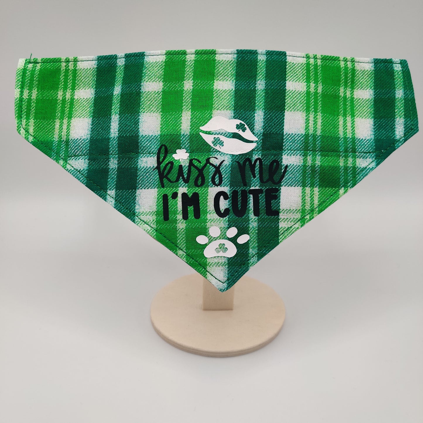 St. Patty's Plaid - Kiss Me Pet Bandana