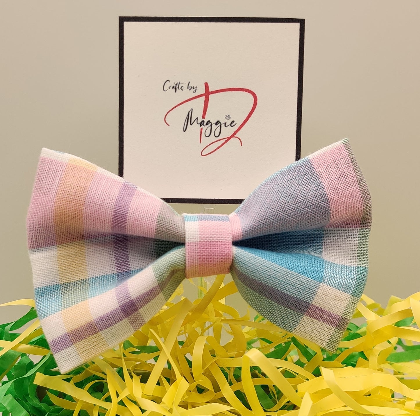 Pastel Plaid Hair Bow