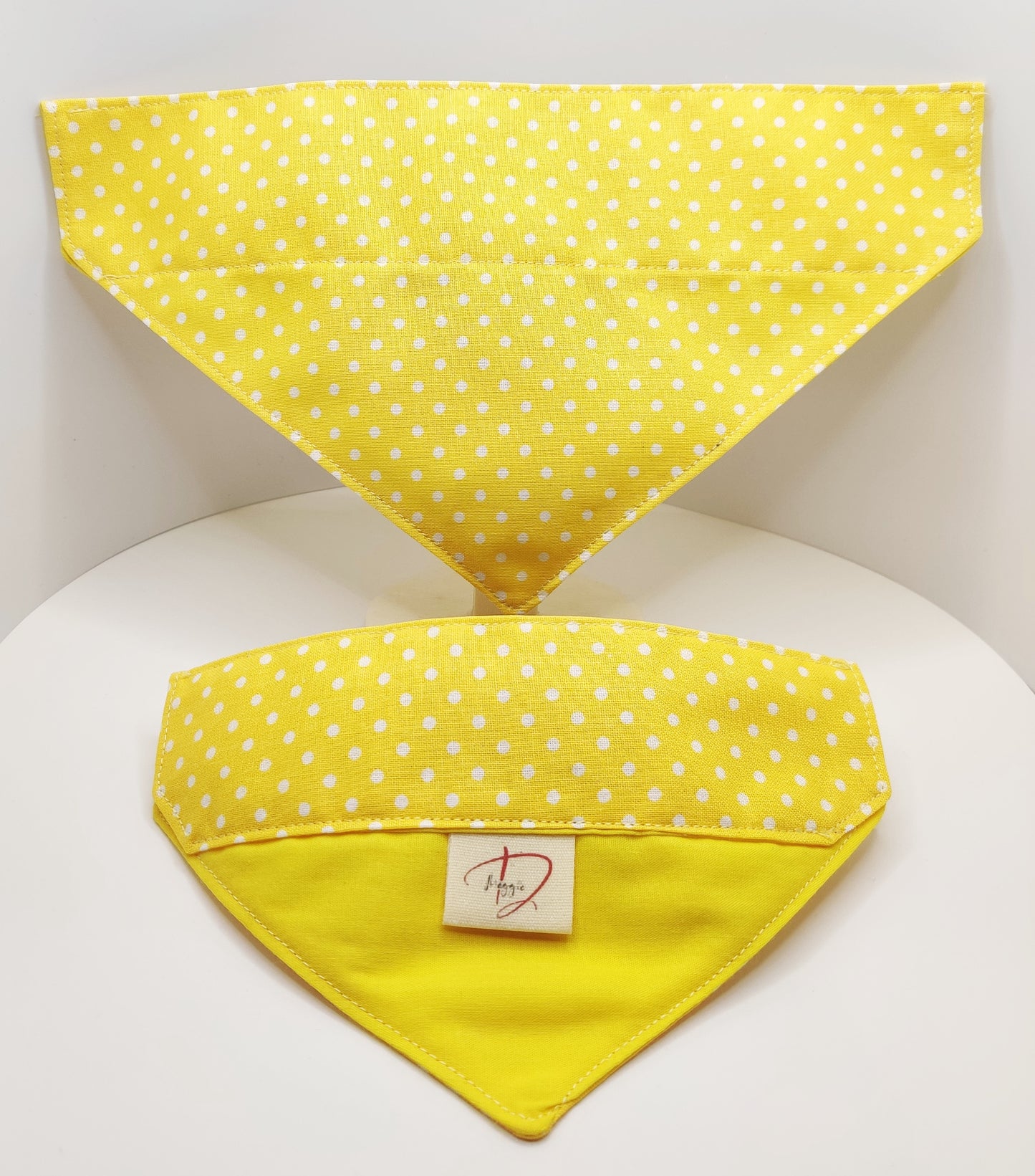 Little Yellow Polka Dot Pet Bandana